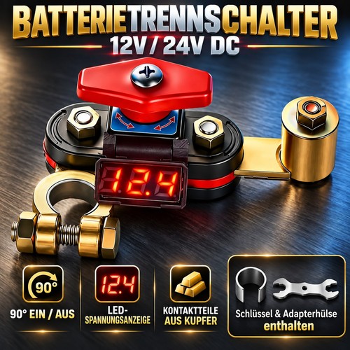 Batterietrennschalter 12v 24v - 12v,