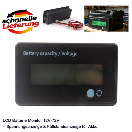 Lcd batterie monitor 12v 72v - lcd, 12v-72v