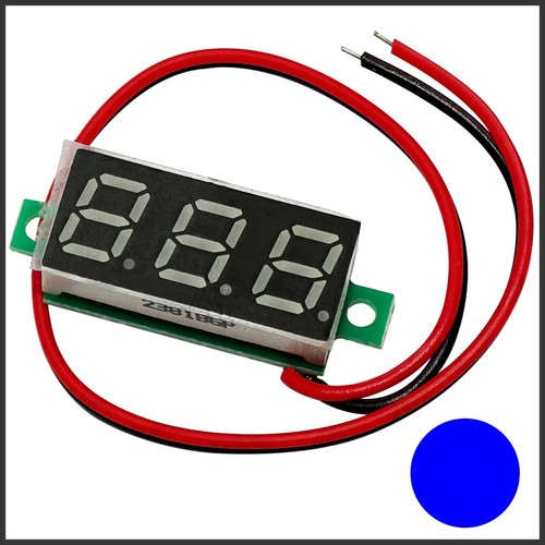 Led voltmeter blau - led, mini